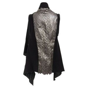 Simona Tagliaferri scaled leather draped vest